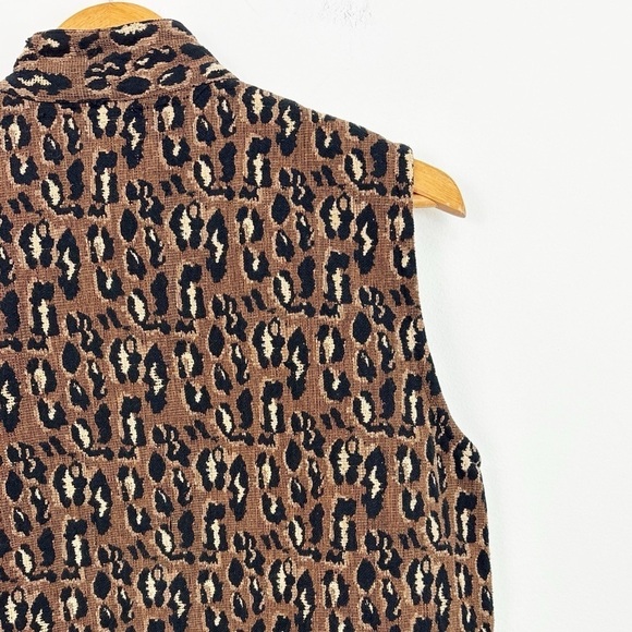 Vintage Chico’s Design Cheetah Animal Print Tapestry Vest Size 1 / US 8 - Picture 11 of 16